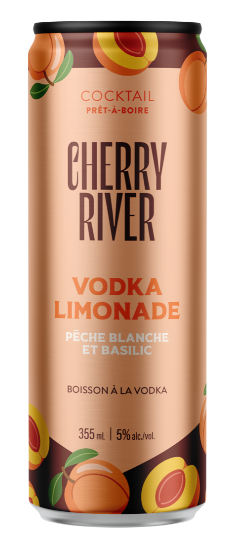 Bottle Vodka Lemonade White Peach & Basil